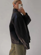 Womens Black Plus Size Leather Jacket
