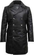 Mens Genuine Leather Jacket U Boat Captains Military Style Vintage