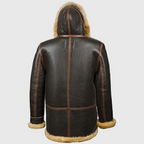 Connor Men’s Dark Brown B-7 Bomber Leather Jacket