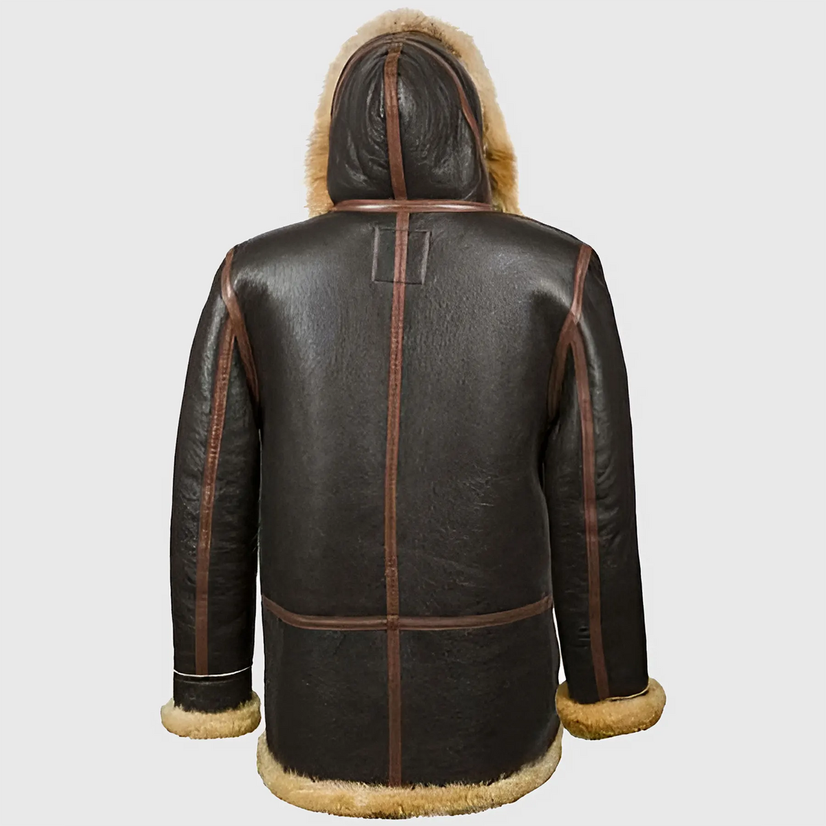 Connor Men’s Dark Brown B-7 Bomber Leather Jacket
