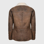 Faith Men’s Brown Distressed Aviator Leather Jacket