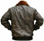 G-1 Force Aviator Flight A-2 Jacket Distressed Brown Genuine Bomber Leather Jacket