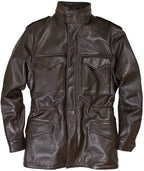 Men's M-65 Field Brown Real Leather Jacket