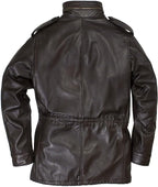 Men's M-65 Field Brown Real Leather Jacket