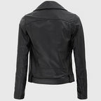 Women’s Black Biker Leather Jacket
