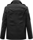 Mens  M-65 Field Jackets Military Black Hip-Length Large Exterior Pockets Hooded Outdoor
