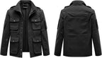 Mens  M-65 Field Jackets Military Black Hip-Length Large Exterior Pockets Hooded Outdoor