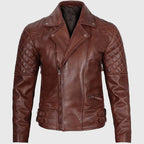 Vintage Brown Double Rider Biker Leather Jacket